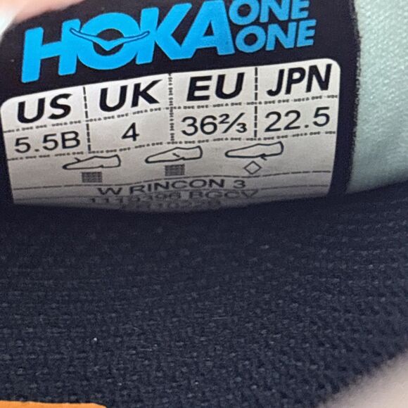 Hoka One One Rincon 3 Women's 5.5 B Blue/Purple Running Sneaker 1119396 BGCV - Picture 13 of 13